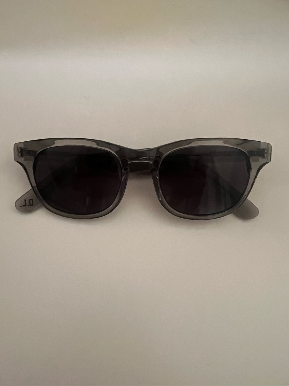D.L. Eyewear Gray Wayfarer-style Sunglasses